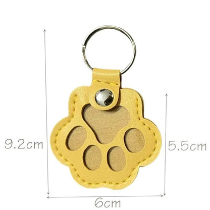 Leather Pet Memorial Keychain, Pet Hair Keepsake, Pet Fur Holder Keychain Bag