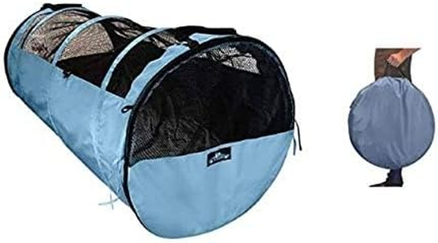 Pet Tube Soft Car Crate Large Kennel the Safe Dog and Cat Travel Mobile Home Pet Limo with Seat Belts and Storage Bag 47Lx24H SUV