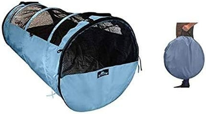 Pet Tube Soft Car Crate Large Kennel the Safe Dog and Cat Travel Mobile Home Pet Limo with Seat Belts and Storage Bag 47Lx24H SUV