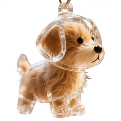 Pet Dog Fur Memorial Keepsake Keychain Pendant Dog Fur Container Pet Hair Storage Keychain Pet Lovers Pet Souvenirs
