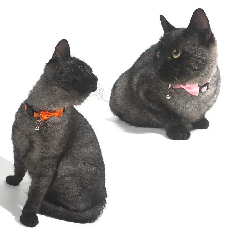 Cat Collars New Pet Bow Bell Collars Cute Cat Collars Pet Supplies Multicolor Adjustable Pet Dressing Tool Pet Accessories