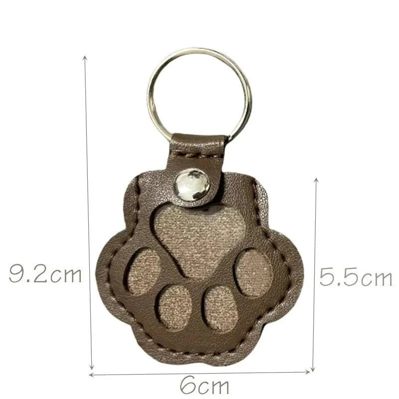 Leather Pet Memorial Keychain, Pet Hair Keepsake, Pet Fur Holder Keychain Bag