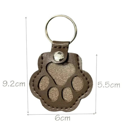 Leather Pet Memorial Keychain, Pet Hair Keepsake, Pet Fur Holder Keychain Bag