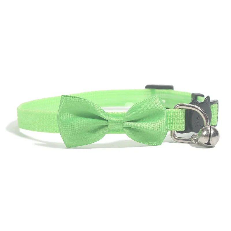 Cat Collars New Pet Bow Bell Collars Cute Cat Collars Pet Supplies Multicolor Adjustable Pet Dressing Tool Pet Accessories