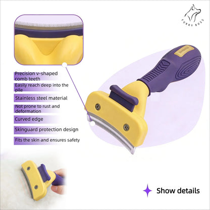 Pet Brush, Pet Grooming Tool, Deshedding Comb, Teddy and Golden Retriever Hair Removal Brush, Pet Cleaning Supplies