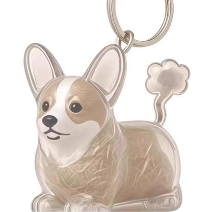Pet Dog Fur Memorial Keepsake Keychain Pendant Dog Fur Container Pet Hair Storage Keychain Pet Lovers Pet Souvenirs