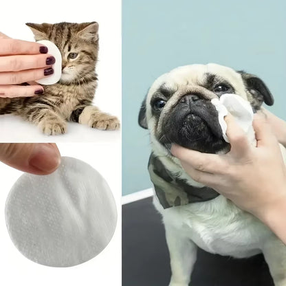 200Pcs Pet Eye Cleaning Wipes, Gentle Tear Stain Remover Wipes for Dogs and Cats, Pet Eye Wash Pads Pet Towel Pet Wipes
