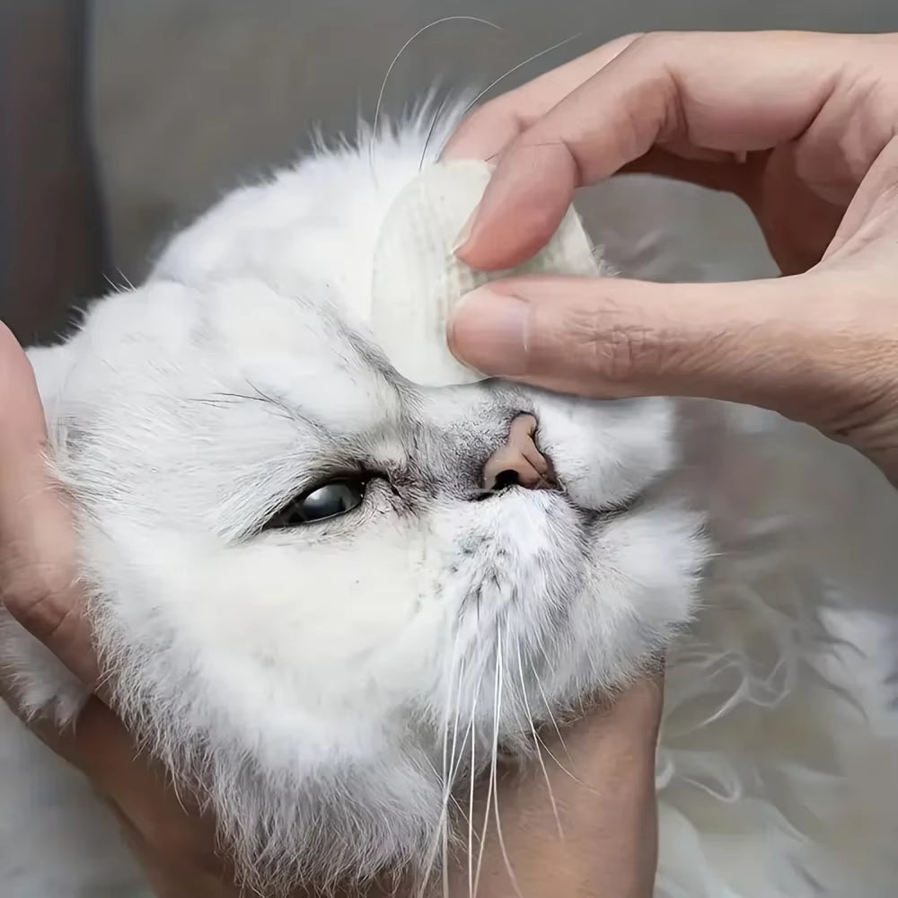 200Pcs Pet Eye Cleaning Wipes, Gentle Tear Stain Remover Wipes for Dogs and Cats, Pet Eye Wash Pads Pet Towel Pet Wipes