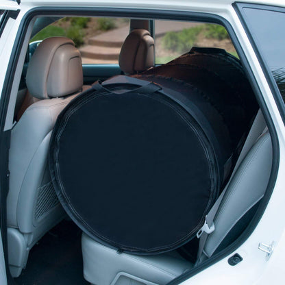 Pet Tube Soft Car Crate Large Kennel the Safe Dog and Cat Travel Mobile Home Pet Limo with Seat Belts and Storage Bag 47Lx24H SUV