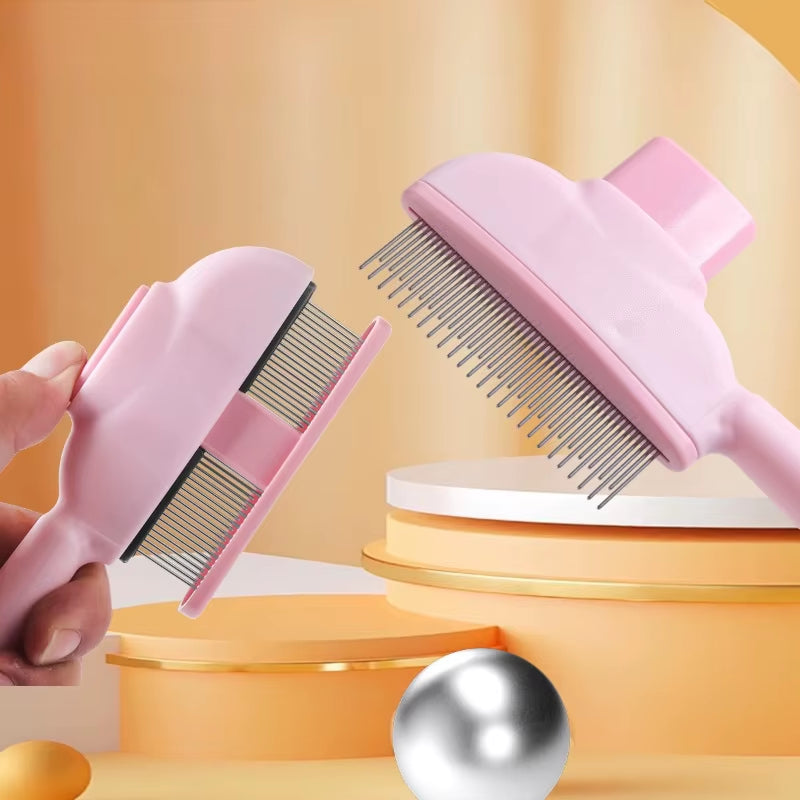 Pet Cat Hair Remover Comb Multifunctional Pet Brush Cat Beauty Self-Cleaning Pet Comb Supplies Universal Pet Comb