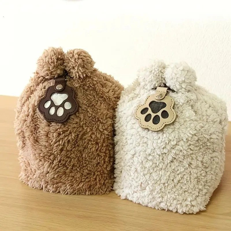 Leather Pet Memorial Keychain, Pet Hair Keepsake, Pet Fur Holder Keychain Bag