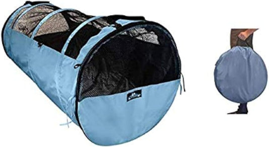Pet Tube Soft Car Crate Large Kennel the Safe Dog and Cat Travel Mobile Home Pet Limo with Seat Belts and Storage Bag 47Lx24H SUV