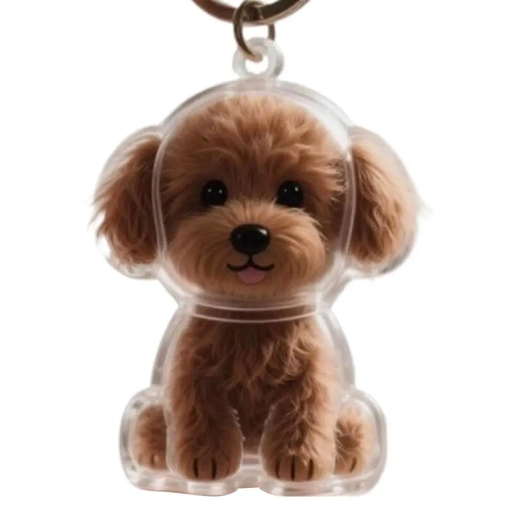 Pet Dog Fur Memorial Keepsake Keychain Pendant Dog Fur Container Pet Hair Storage Keychain Pet Lovers Pet Souvenirs