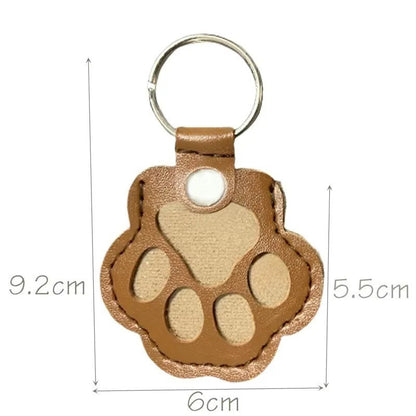 Leather Pet Memorial Keychain, Pet Hair Keepsake, Pet Fur Holder Keychain Bag