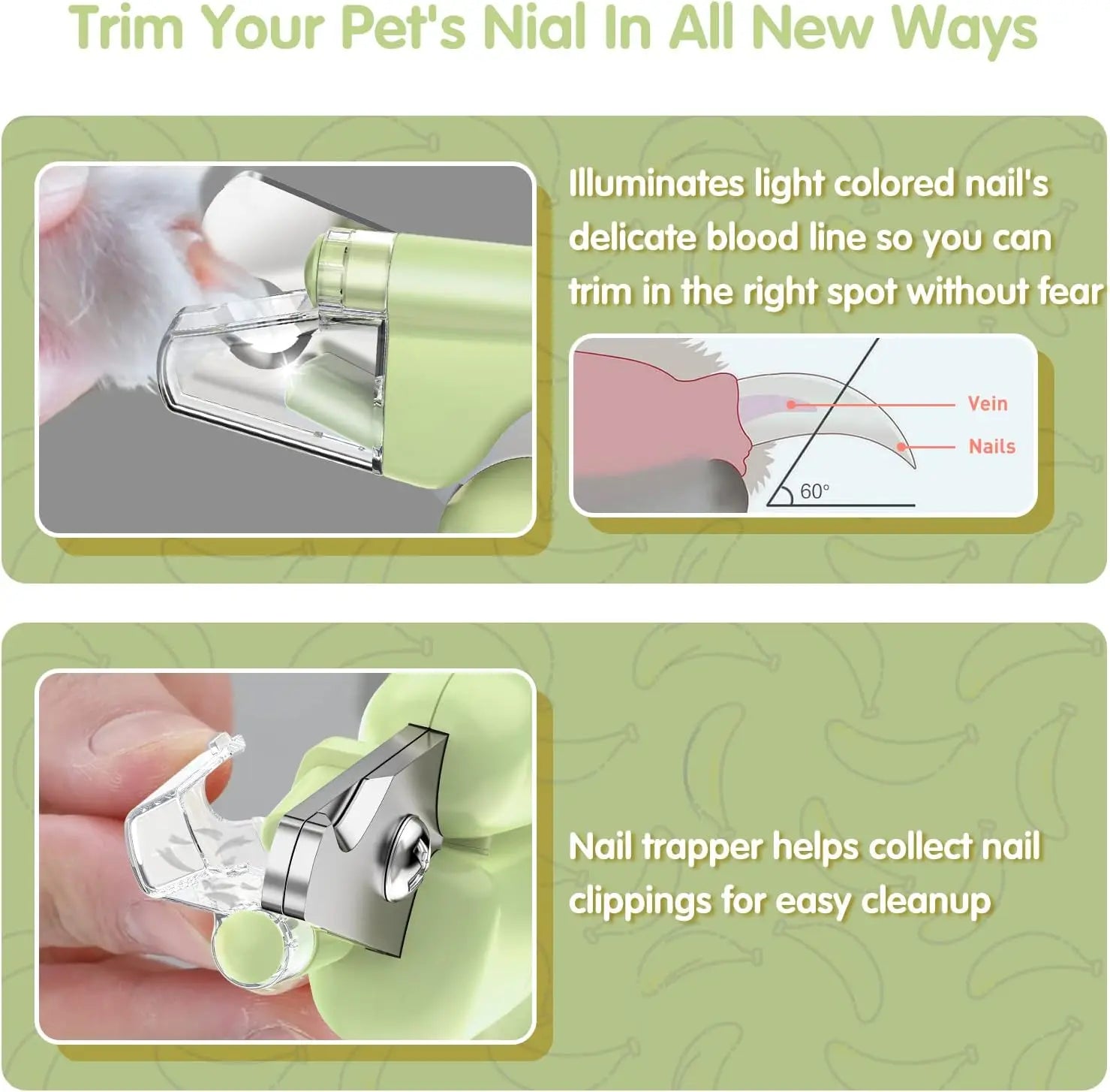 Professional Pet Nail Clippers Pet Claw Grooming Scissors for Dogs Cats Small Animals Paw Nail Trimmer Pet Supply Pet Clippers